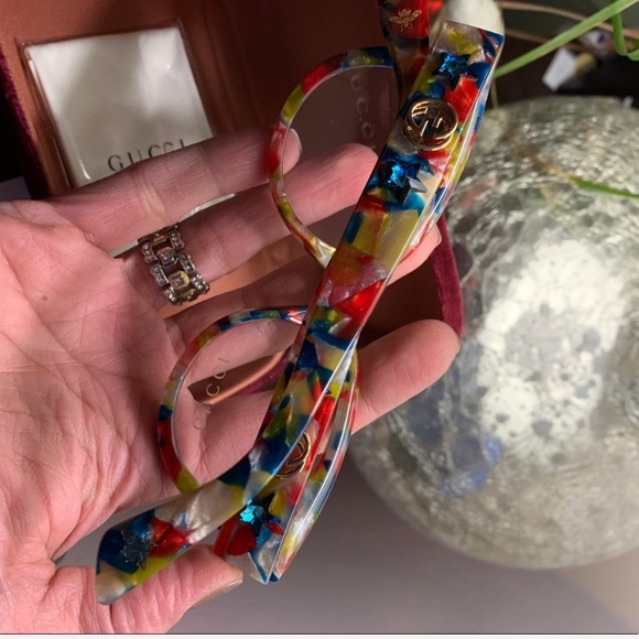 SOLD⛔️Authentic GUCCI 48 tortoise Acetate crystals - Picture 6 of 8